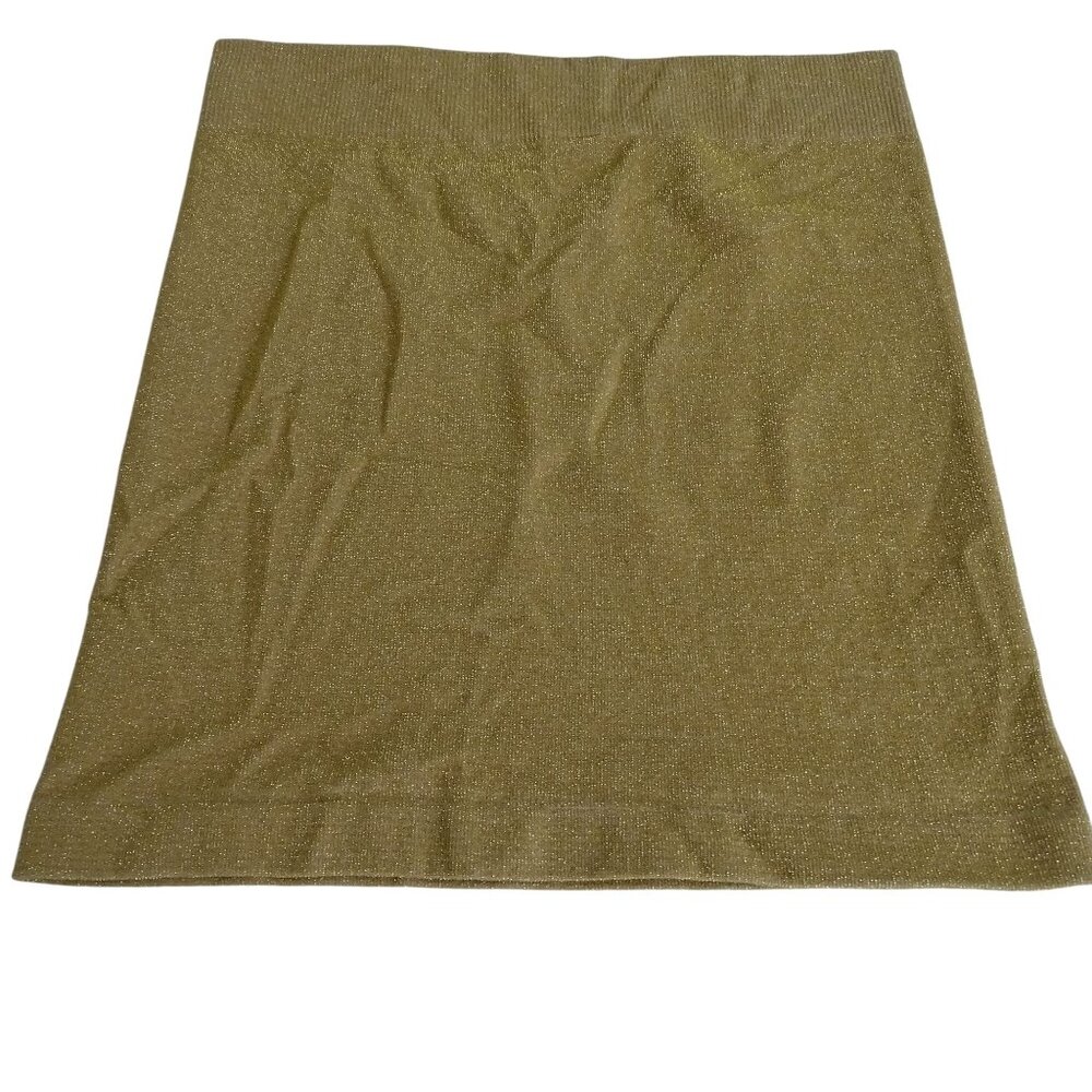No Boundaries Gold Metallic Bodycon Mini Skirt Juniors Size M 7-9 Stretchy Party - Picture 2 of 7
